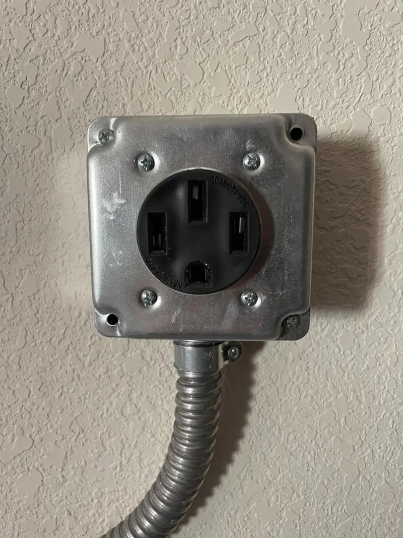 NEMA 14-50 outlet installed for Electrical Panel Upgrade in Eagle Pass